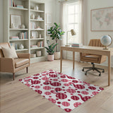 Pink Flamingo Polka Dot Area Rug