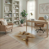 Gold Facet Burst Geometric Rug