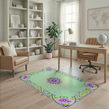 Vintage Floral Starburst Area Rug