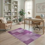 Purple Geometric Modern Purple Geometric Block Area Rug