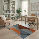 Bold Geometric Multi-Color Area Rug