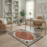 Red Red Medallion Traditional Persian Area Rug