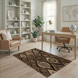 Luxurious Gold Paisley Persian Area Rug