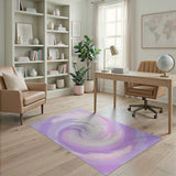 Purple Hypnotic Purple Swirl Abstract Area Rug