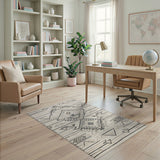 Beige Geometric Southwestern Beige and Neutral Area Rug