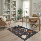 Halloween Haunted Hangout Kids Cartoon Area Rug