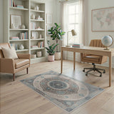 Teal Medallion Persian Area Rug