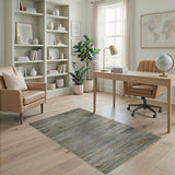 Distressed Grey Beige Woven Area Rug