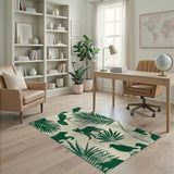 Green Jungle Silhouette Area Rug