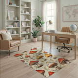 Whimsical Red Mushroom Meadow Area Rug