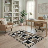 Geometric Modern Beige Neutral Geometric Modern Area Rug