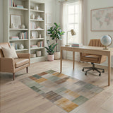 Distressed Patchwork Multi-Color Area Rug