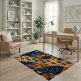 Starry Desert Paw Trail Southwestern Area Rug