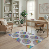 Rainbow Radial Geometric Area Rug