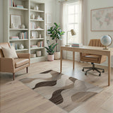 Wavy Beige Abstract No. 2 Area Rug