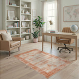 Orange Heritage Tribal Washable Area Rug