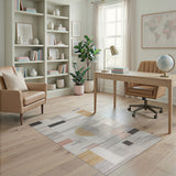 Modern Geometric Abstract Multi-color and Patterns Area Rug