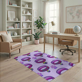 Rainbow Cat Collar Kids Area Rug