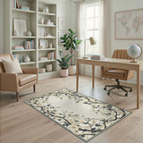 Vintage Floral Branch Beige Area Rug