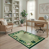 Whimsical Mushroom Meadow Border Rug