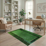 Shaggy Green Grass Turf Area Rug