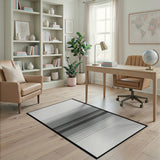 Geometric Modern Black and White Black White Gradient Stripe Area Rug