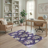 Purple Sleeping Cats Clouds Dream Area Rug
