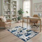Whimsical Camping Adventure Area Rug