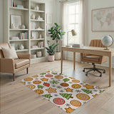 Whimsical Christmas Cookies Trees Pattern Rug