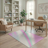 Blush Pink Mint Gradient Abstract Area Rug