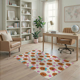 Cute Cartoon Lollipop Candy Pattern Area Rug