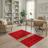 Fruit Pattern Multi-color and Patterns Watermelon Slice Fruit Pattern Area Rug