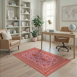 Traditional Persian Vibrant Pink Persian Floral Area Rug