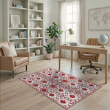 Traditional Persian Red Intricate Red Persian Floral Area Rug