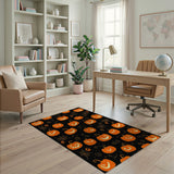 Spooky Jack-o-Lantern Pumpkin Area Rug