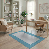 Blue and Teal Blue Houndstooth Geometric Area Rug