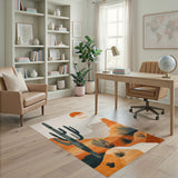 Southwestern Desert Cactus Sunset Rug