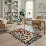 Whimsical Red Mushroom Toadstool Area Rug