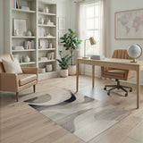 Abstract Area Grey Abstract Wave Area Rug