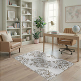 Vintage Fish Vine Line Art Area Rug