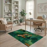 Tiger Jungle Geometric Area Rug