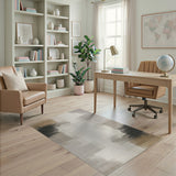 Abstract Brushstroke Beige Neutral Area Rug