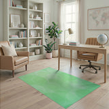 Mint Green Overlapping Bubbles Area Rug
