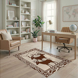 Brown Deer Mountain Herd Area Rug
