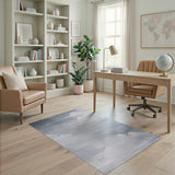 Serene Grey Ombre Cloud Area Rug