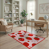 Playful Strawberry Pink Tufted Rug