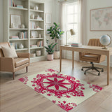 Traditional Persian Red Red Ornate Persian Medallion Area Rug