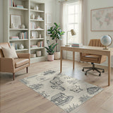 Rustic Farmstead Line Art Area Rug
