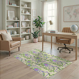 Pastel Floral Vine Area Rug