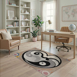 Yin-Yang Cosmic Multi-Color Tufted Area Rug